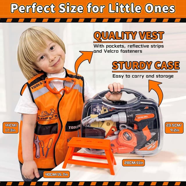 Thumbnail 2 de KidBloom Kids Tool Set with Drill for 3–4 Years