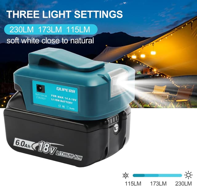 Thumbnail 4 de QUPERR Adp05 battery adapter for Makita 14.4V/18V USB power pack 🔌