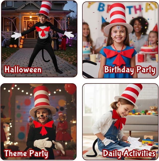 Thumbnail 6 de Cat Costume Accessories Set 4 Pcs