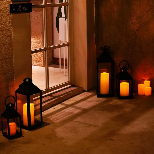 Thumbnail 4 de Homemory 4" x 10" Solar Outdoor Candle set