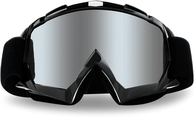 Detalle de 4-FQ Motorcycle Dirt Bike Goggles with UV Protection, Anti-Fog & Anti-Scratch Lens (Sliver Lens)