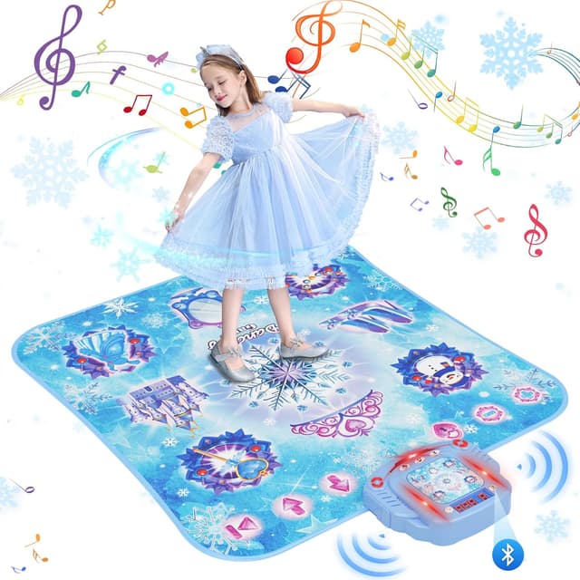 Detalle de Surelect 8-Button Frozen Electronic Dance Mat (Bluetooth Music Game) for Girls Ages 3–12