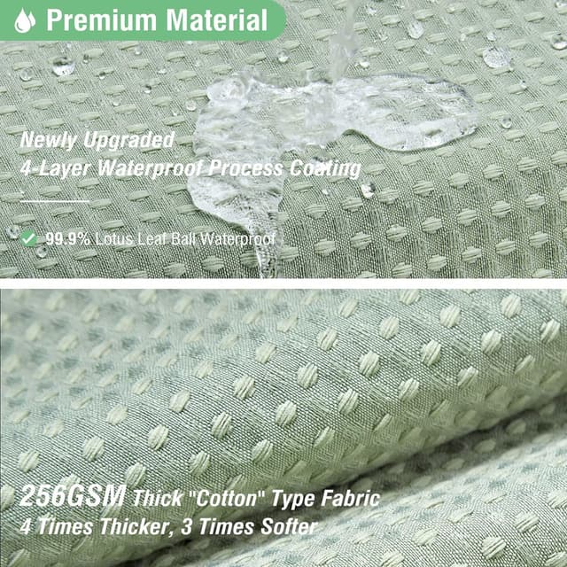 Thumbnail 3 de Dynamene Sage Green Shower Curtain 72x72