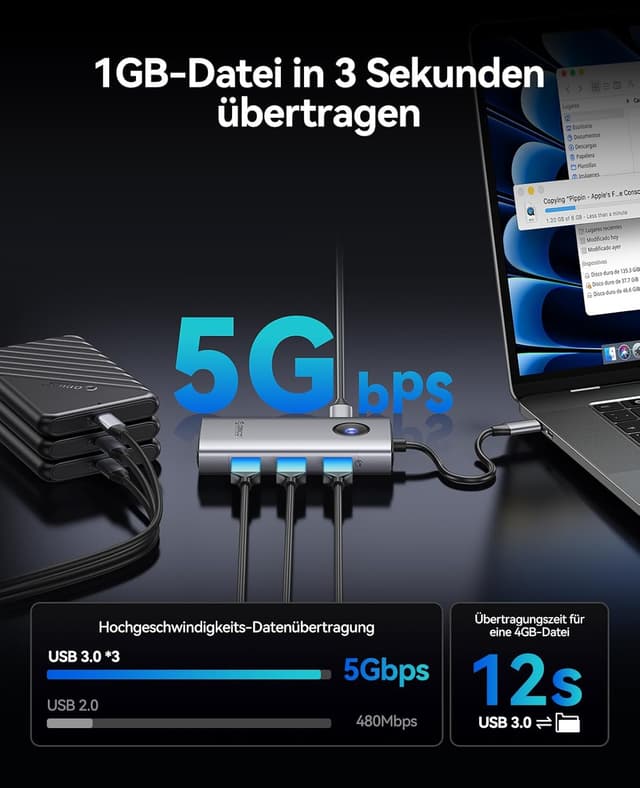 Thumbnail 4 de ORICO Docking Station 6 in 1 USB C Hub