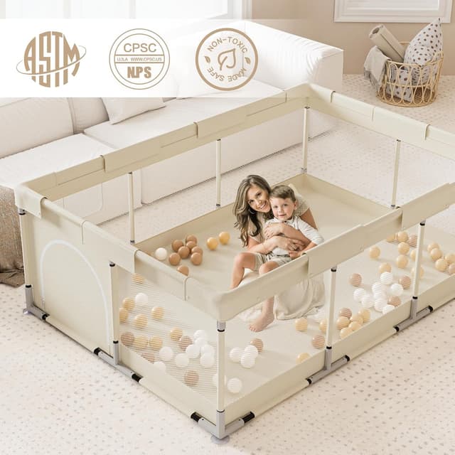 Detalle de Playpen for babies, 71x47 inch safety