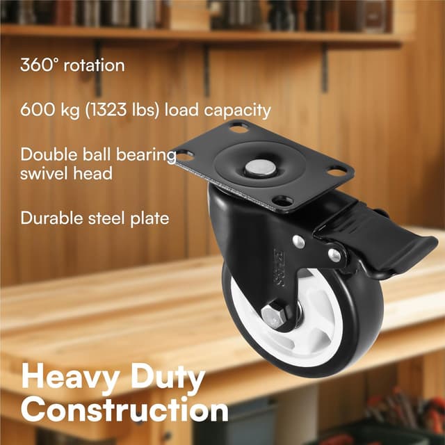 Thumbnail 2 de H&S caster wheels 4 pack 600kg