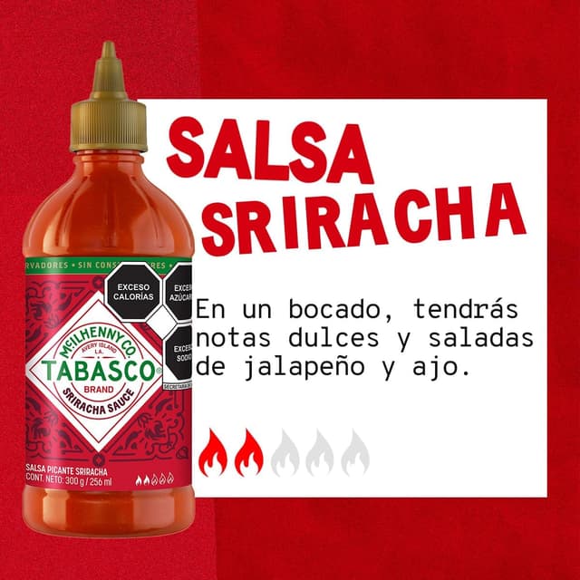 Thumbnail 2 de Tabasco Salsa Sriracha sabor suave 256 ml