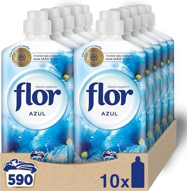 Imagen de Flor Suavizante Concentrado Azul 🌸 Pack 10, Hasta 590 Dosis en OfertitasTOP