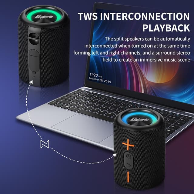 Detalle de CYBORIS 20W Bluetooth Portable Split Speaker 📢