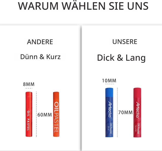 Detalle de Artecho Ölpastellkreide 48er Set 🎨