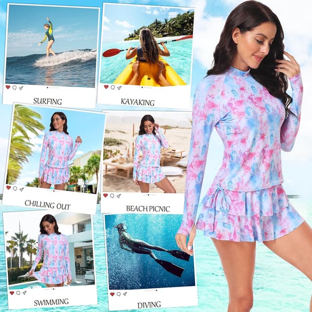 Detalle 2 de UNIQUEBELLA Camiseta de Surf Mujer UPF 50+