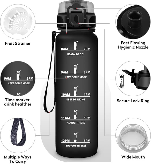 Thumbnail 1 de JAPORIA Botella Agua 500ml con Pajita