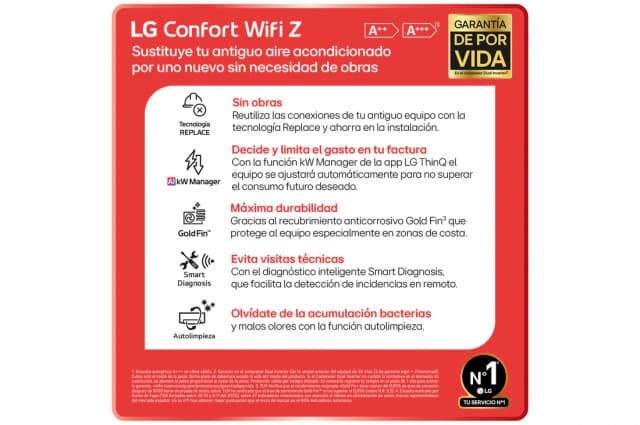 Thumbnail 2 de LG Confort WiFi Z 12000 BTU garantía de por vida