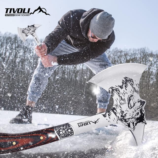 Thumbnail 4 de Hacha TIVOLI con Motivo de Lobo 28 cm