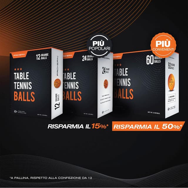 Thumbnail 6 de PRO-SPIN Palline Ping Pong 40+ 3 Stelle 🏓