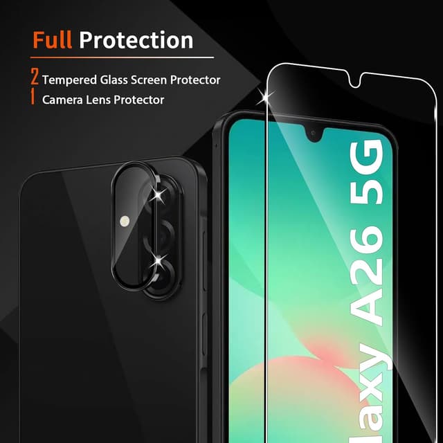 Thumbnail 6 de LiiLaa Displayschutz aus gehärtetem Glas & Kameraschutzfolie für Samsung Galaxy A26 5G (2 Stück) – 9H, bläschenfrei
