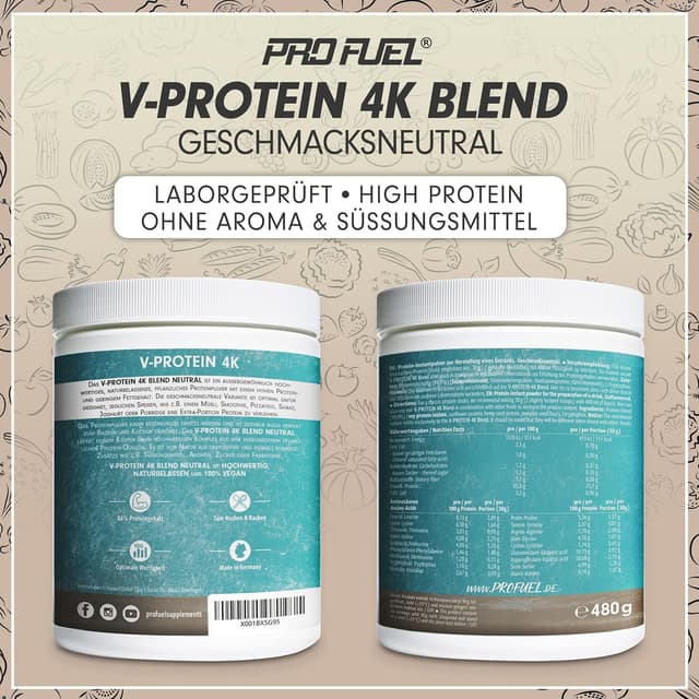 Detalle 2 de ProFuel Vegan Proteinpulver 86% Protein