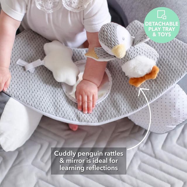 Thumbnail 3 de Nuby Penguin Sit-Me-Up Babyschale Grau