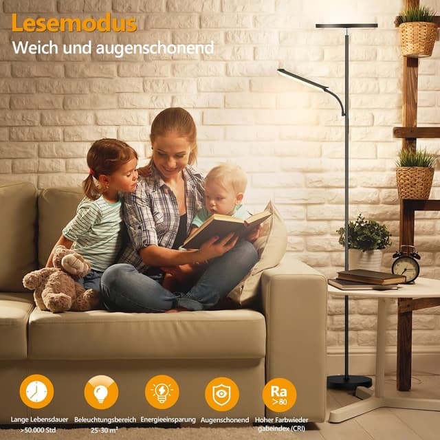 Detalle de Stehlampe 42W Dimmbar Wohnzimmer