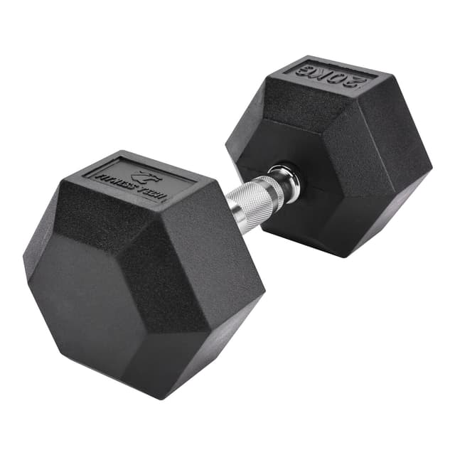 Detalle 2 de Fitness Tech Set 2 mancuernas hexagonales 20 kg 🏋