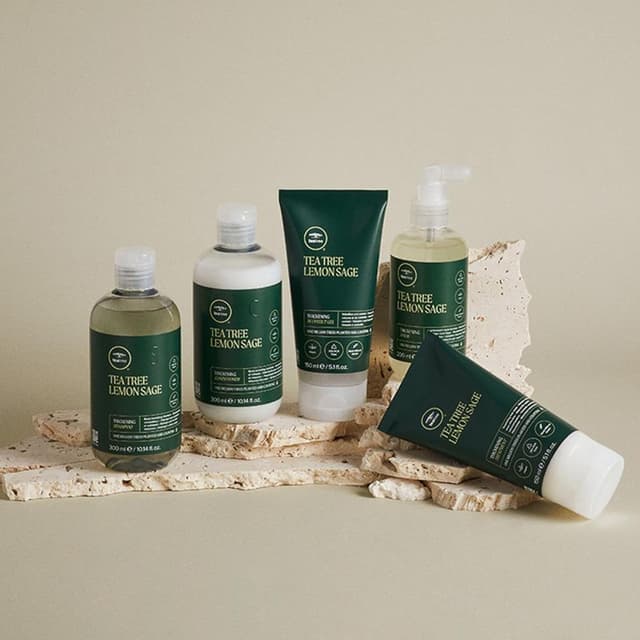 Detalle de Tea Tree Lemon Sage Thickening Blowout Gel – Volumising Hair Gel for Fine Hair (5.1 oz)