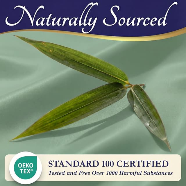 Thumbnail 6 de DECOLURE 100% Viscose Derived from Bamboo King Size Sheets (4-Piece) — Deep 17" Pockets, Sage Green