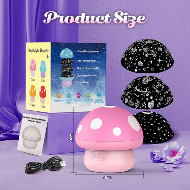 Thumbnail 6 de iKidiki Unicorn Night Light Projector for Ages 2–6