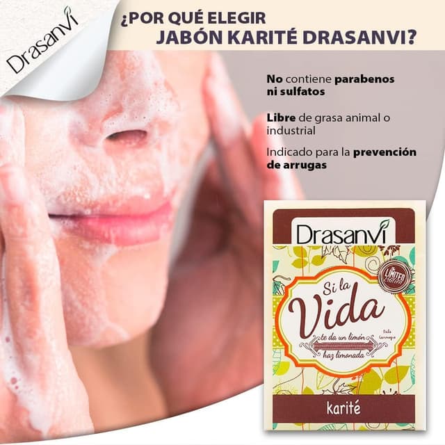 Detalle de DRASANVI JABON KARITE 100G nutritivo para pieles secas