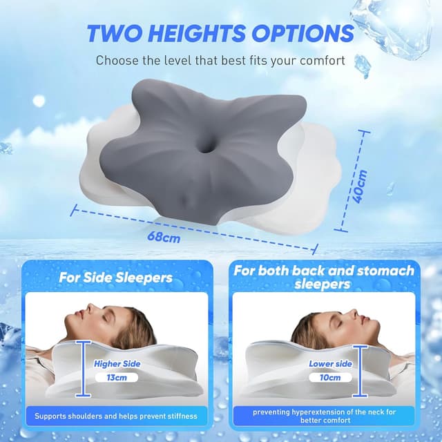 Detalle 2 de Veladia Memory Foam Pillow with 2 Heights
