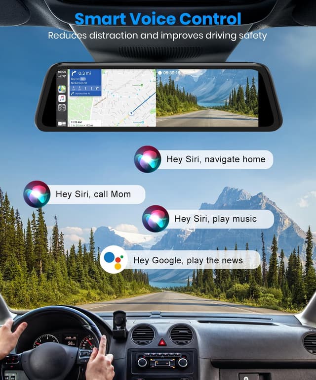 Detalle de AUTO-VOX T11 rear view mirror camera, 9.35 in