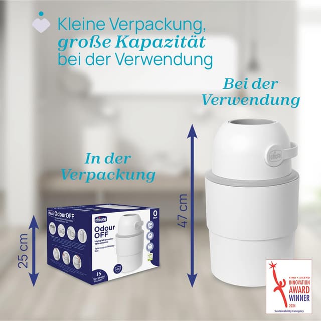 Thumbnail 2 de Chicco Teleskop-Windeleimer 35 Windeln 🗑