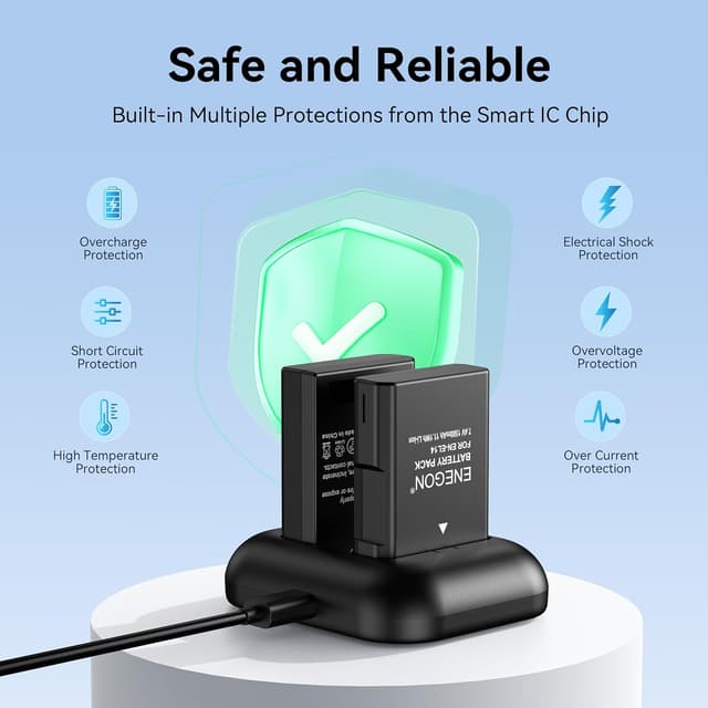 Thumbnail 5 de ENEGON EN-EL14 coppia batterie 1500 mAh