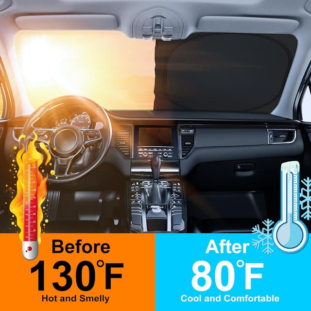 Detalle de LHFLIVE Windshield Sun Shade for Honda CR-V (2017–2022) — Custom-Fit Heat & UV Protection