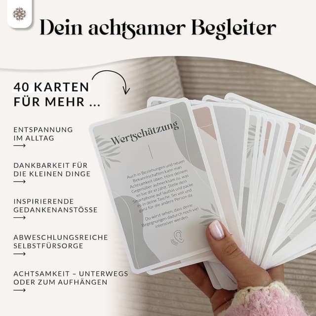 Thumbnail 4 de LEBENSKOMPASS 40 Achtsamkeitskarten 🃏
