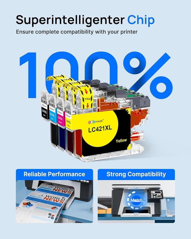 Detalle 2 de 10er-Pack LC421XL kompatibel für Brother 421XL