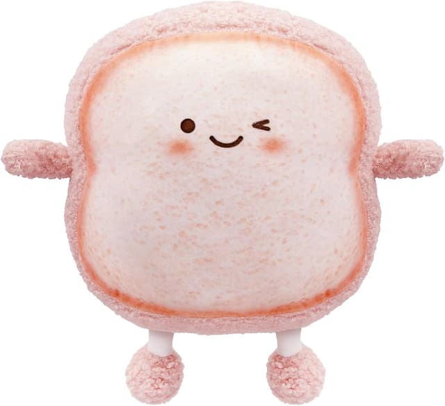 Detalle de VHYHCY Toast Bread Pillow Plush (Pink) — Cute Sliced Bread Sofa Pillow