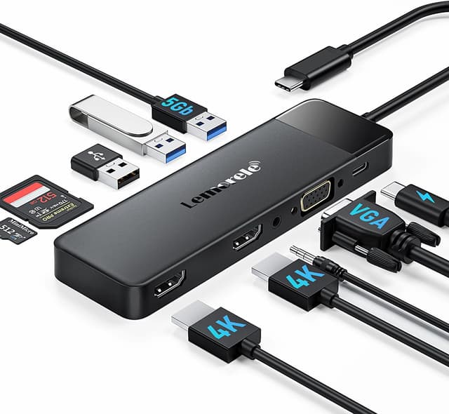 Imagen de Lemorele USB C Dock 10‑in‑1 with 100W PD ⚡ en OfertitasTOP