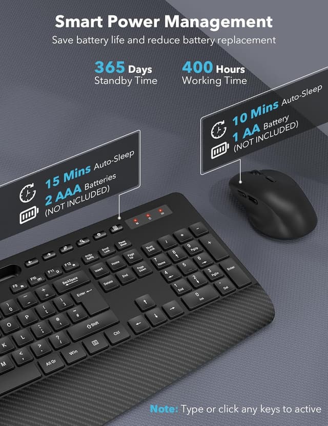 Thumbnail 4 de Wireless Keyboard and Mouse Combo 2.4GHz 🖱