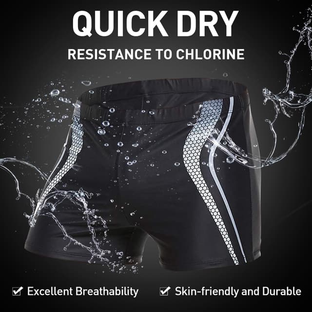 Detalle de Arcweg Boxer da bagno uomo con pad rimovibile e coulisse, elastico in vita bassa