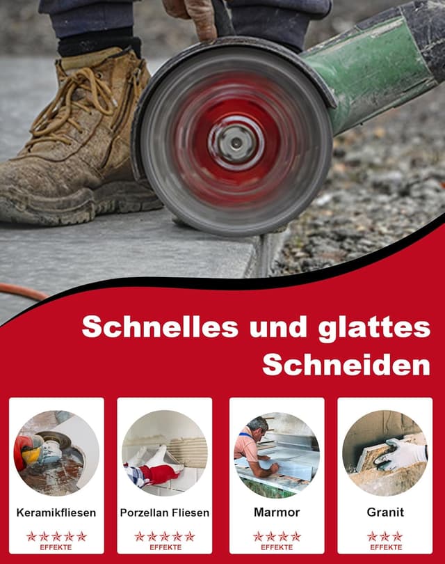 Detalle de Casaverde Diamantscheibe 230 mm für Stein, Beton, Granit und Ziegel (Nassschneiden)