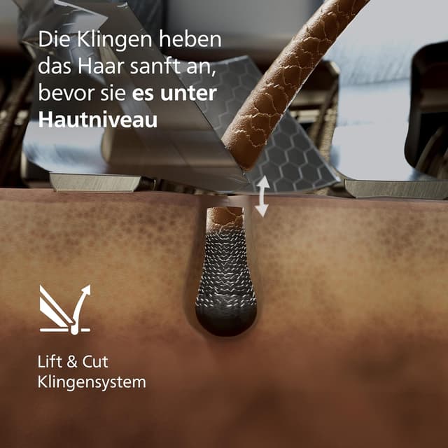 Detalle de Philips i9000 Prestige Ultra Nass- und Trockenrasierer XP9402/11 mit Lift-Cut-System, SkinIQ Pro & Trimmeraufsatz