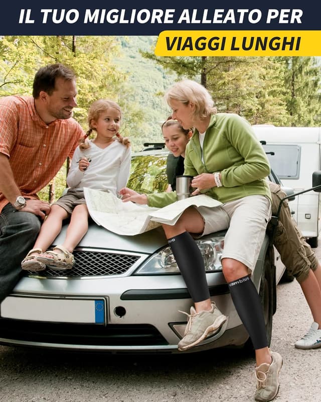 Thumbnail 6 de CAMBIVO Polpaccera Compressione uomo/donna: gambaletti con compressione graduata (2 paia) senza piede