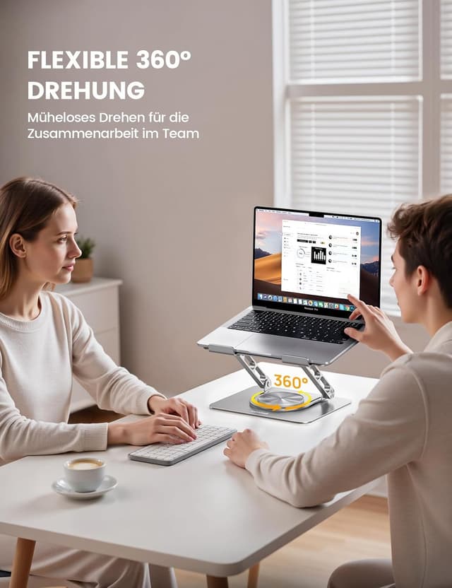 Detalle 2 de Lamicall Laptop Ständer verstellbar, 10–17,3"