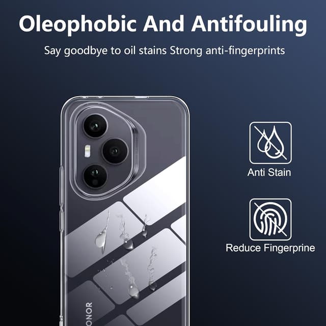 Detalle de Fitudoos Handyhülle für Honor 400 Pro – weiche TPU-Flüssigsilikonhülle in Klar