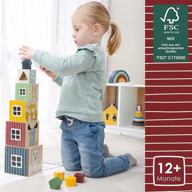 Thumbnail 2 de HEJ LØNNE Torre de Madera para Apilar 1 año