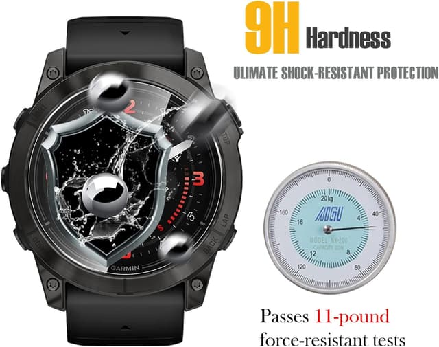 Detalle de WFTE 4-Pack Screen Protector for Garmin Epix Gen 2 (47mm) tempered glass