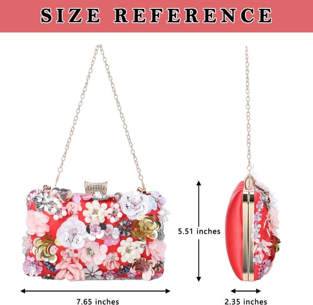 Thumbnail 1 de Fecialy Sacs à main Floral Soirée Rhinestones