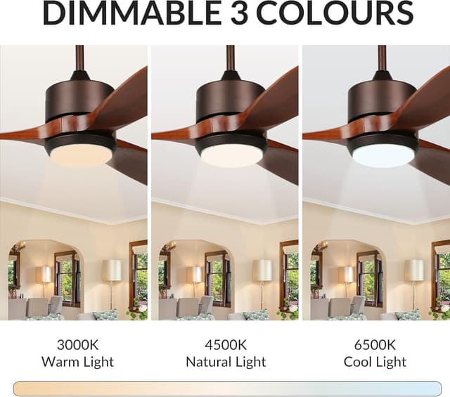 Thumbnail 1 de Reiga Ventilador de Techo Exterior 132 cm con LED 🌬