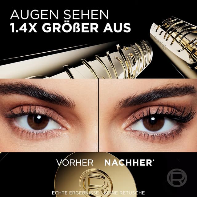 Detalle de L’Oréal Paris Volume Million Lashes Wimperntusche Doppelpack – Schwarz mit Panorama-Bürste