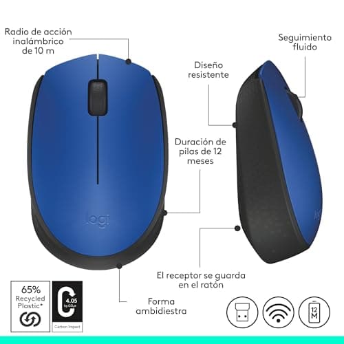 Thumbnail 7 de Logitech M171 Ratón inalámbrico 2,4 GHz — azul 🖱